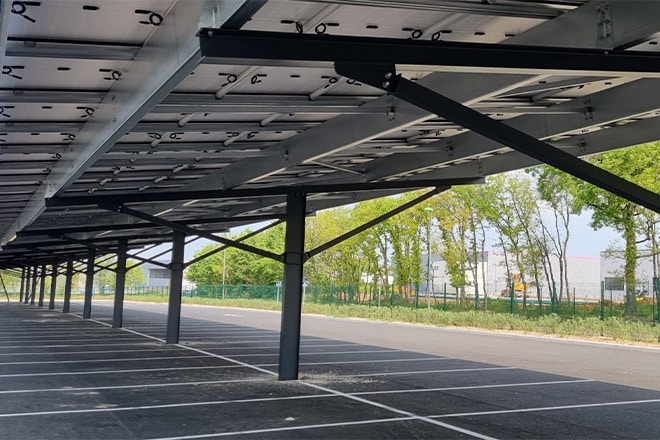 eternasol panneau solaire photovoltaïque carport ombrière